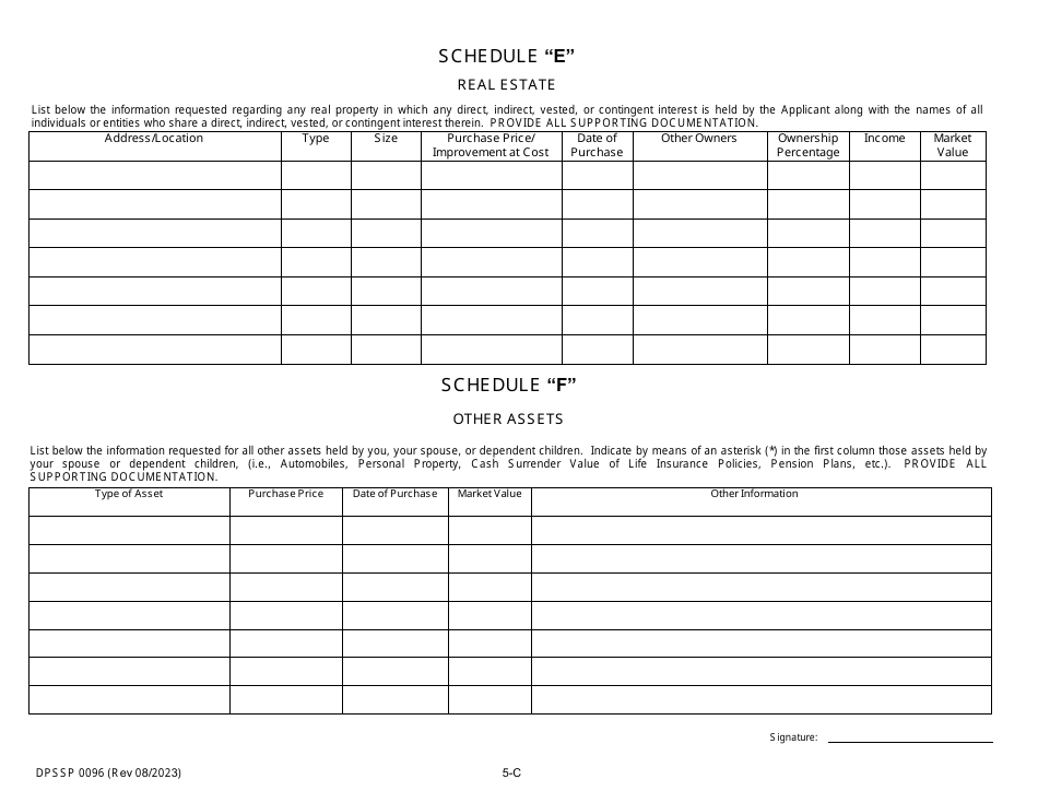 Form DPSSP0094 Part C Corporate Certification Application - Financial Disclosure - Louisiana, Page 9