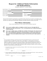 Document preview: Form D-36 Request for Additional Medical Information and Medical Release - Nevada