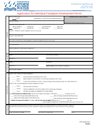 Document preview: Application for Individual Floodplain Development Permit - City of Charlotte, North Carolina