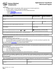 Document preview: Form TWG-1 (BWC-3100) Application for Transitional Work Grant Program - Ohio