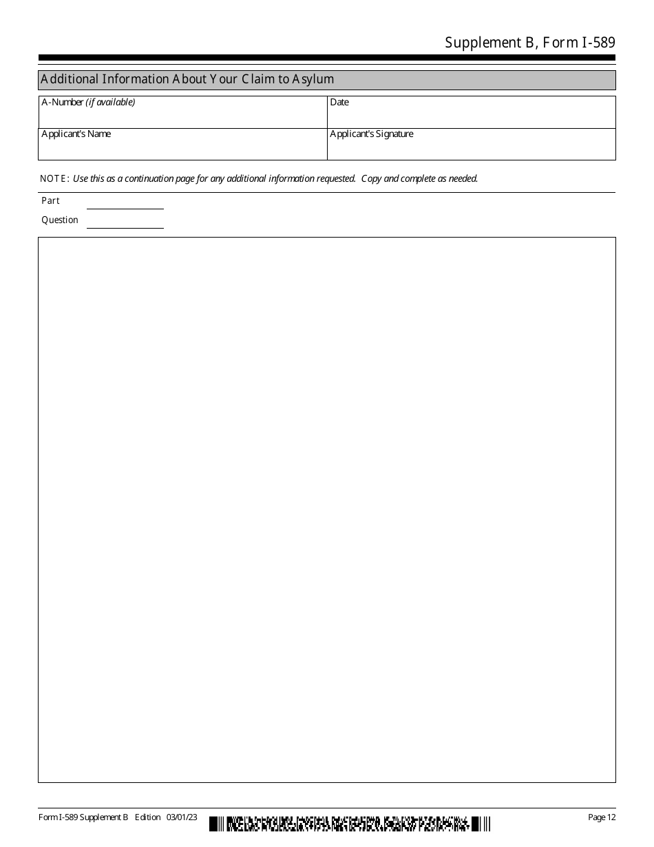 USCIS Form I-589 Application for Asylum and for Withholding of Removal, Page 12