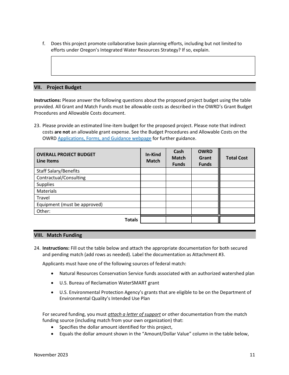 Irrigation Modernization Funding Grant Application - Oregon, Page 12