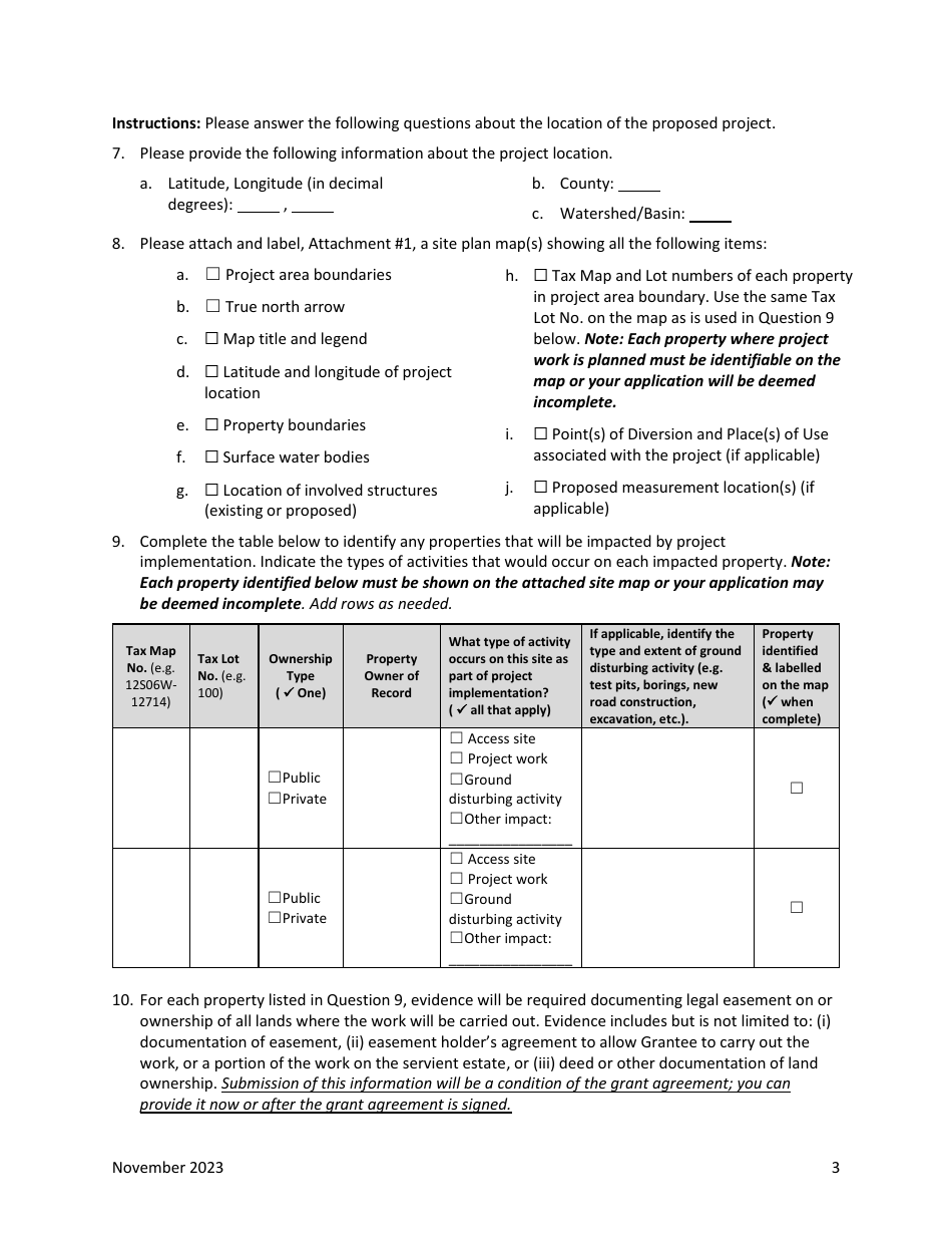 Irrigation Modernization Funding Grant Application - Oregon, Page 4