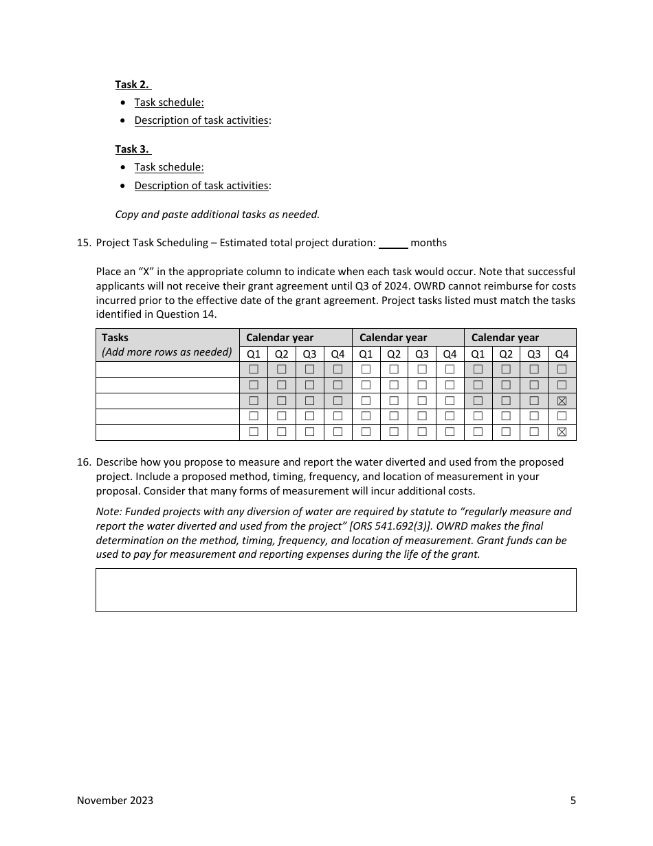 Irrigation Modernization Funding Grant Application - Oregon, Page 6
