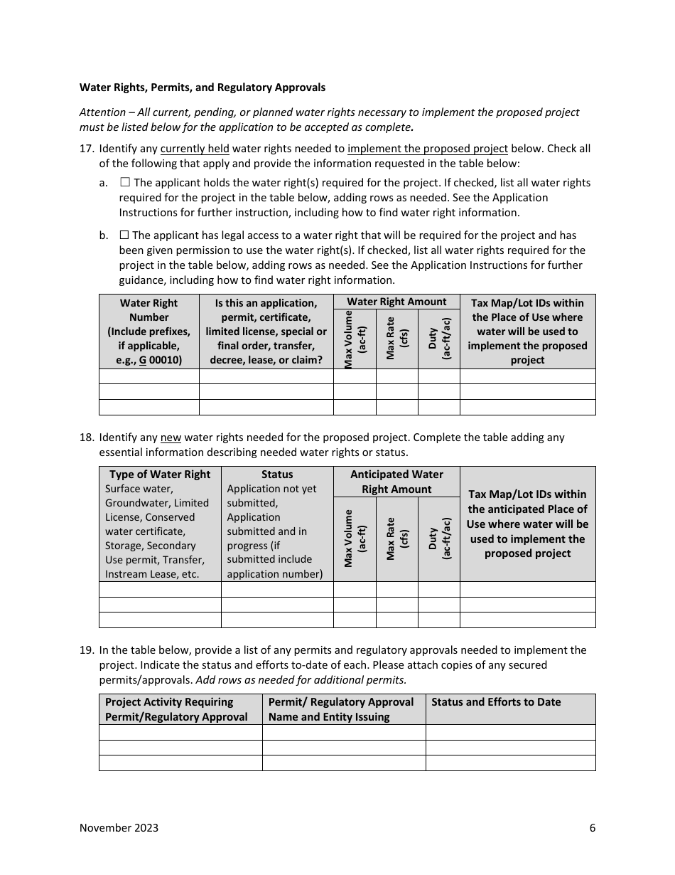 Irrigation Modernization Funding Grant Application - Oregon, Page 7