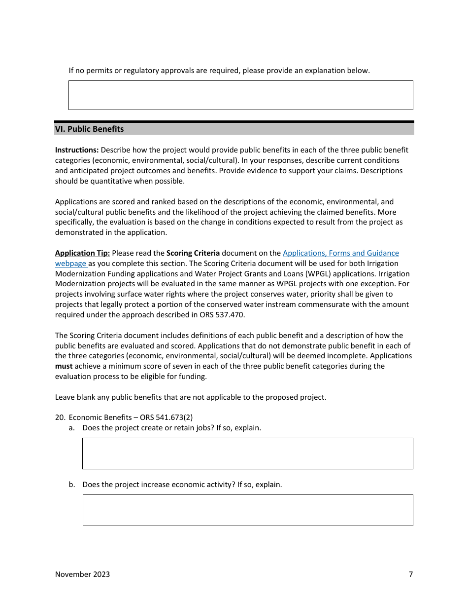 Irrigation Modernization Funding Grant Application - Oregon, Page 8