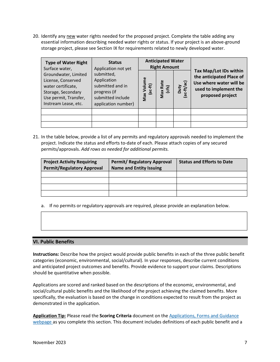 Water Project Grants and Loans Grant Application - Oregon, Page 8