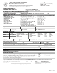 Form LTC-78A Handgun Licensing Original Application - Texas