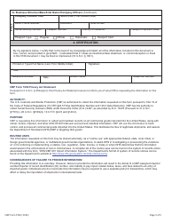 CBP Form 5106 Create/Update Importer Identity Form, Page 3