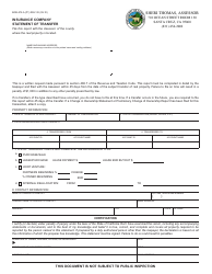 Form BOE-572-A Insurance Company Statement of Transfer - Santa Cruz County, California