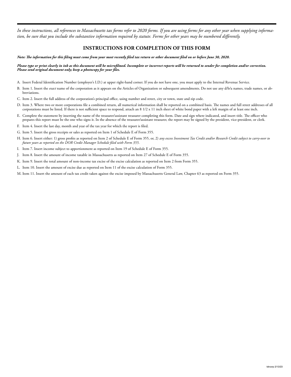 Tax Disclosure Report - Corporations - Massachusetts, Page 2