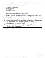 Formulario F700-200-999 Queja Ante La Ley De Igualdad De Pago Y Oportunidades - Washington (Spanish), Page 2