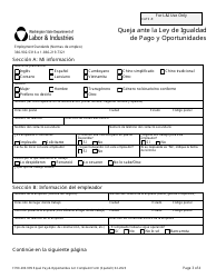 Formulario F700-200-999 Queja Ante La Ley De Igualdad De Pago Y Oportunidades - Washington (Spanish), Page 3