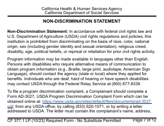Form CF377.1LP Notice of Approval for CalFresh Benefits - Large Print - California, Page 7