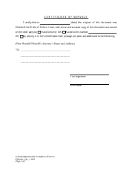 Acknowledgement and Acceptance of Service - Divorce With No Children - Wyoming, Page 2
