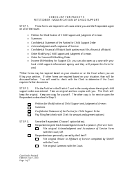 Document preview: Checklist for Packet 5 - Petitioner - Modification of Child Support - Wyoming