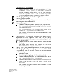 Checklist for Packet 5 - Petitioner - Modification of Child Support - Wyoming, Page 3