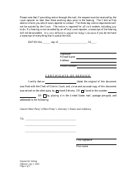 Request for Setting - Child Support Modification - Petitioner - Wyoming, Page 2