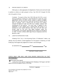 Order Modifying Child Support and Judgment for Arrears - Wyoming, Page 7