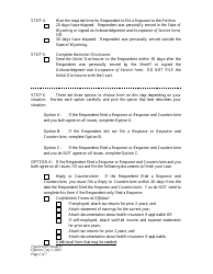 Checklist for Packet 11 - Petitioner - Establishment of Custody, Visitation, and Child Support - Wyoming, Page 2