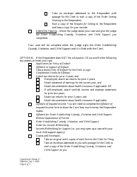 Checklist for Packet 11 - Petitioner - Establishment of Custody, Visitation, and Child Support - Wyoming, Page 4