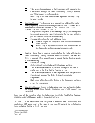 Checklist for Packet 11 - Petitioner - Establishment of Custody, Visitation, and Child Support - Wyoming, Page 5