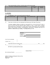 Affidavit of Indigency and Request for Waiver of Filing Fees and All Fees Associated Therewith - Wyoming, Page 4