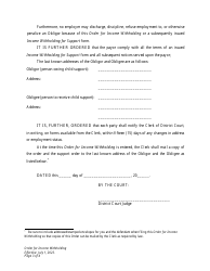Order for Income Withholding - Petitioner - Wyoming, Page 3