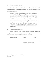 Order Establishing Custody, Visitation, and Child Support - Wyoming, Page 13