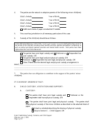 Order Establishing Custody, Visitation, and Child Support - Wyoming, Page 2