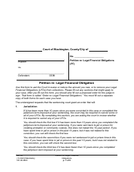 Form CR08.0800 Petition Re: Legal Financial Obligation - Washington