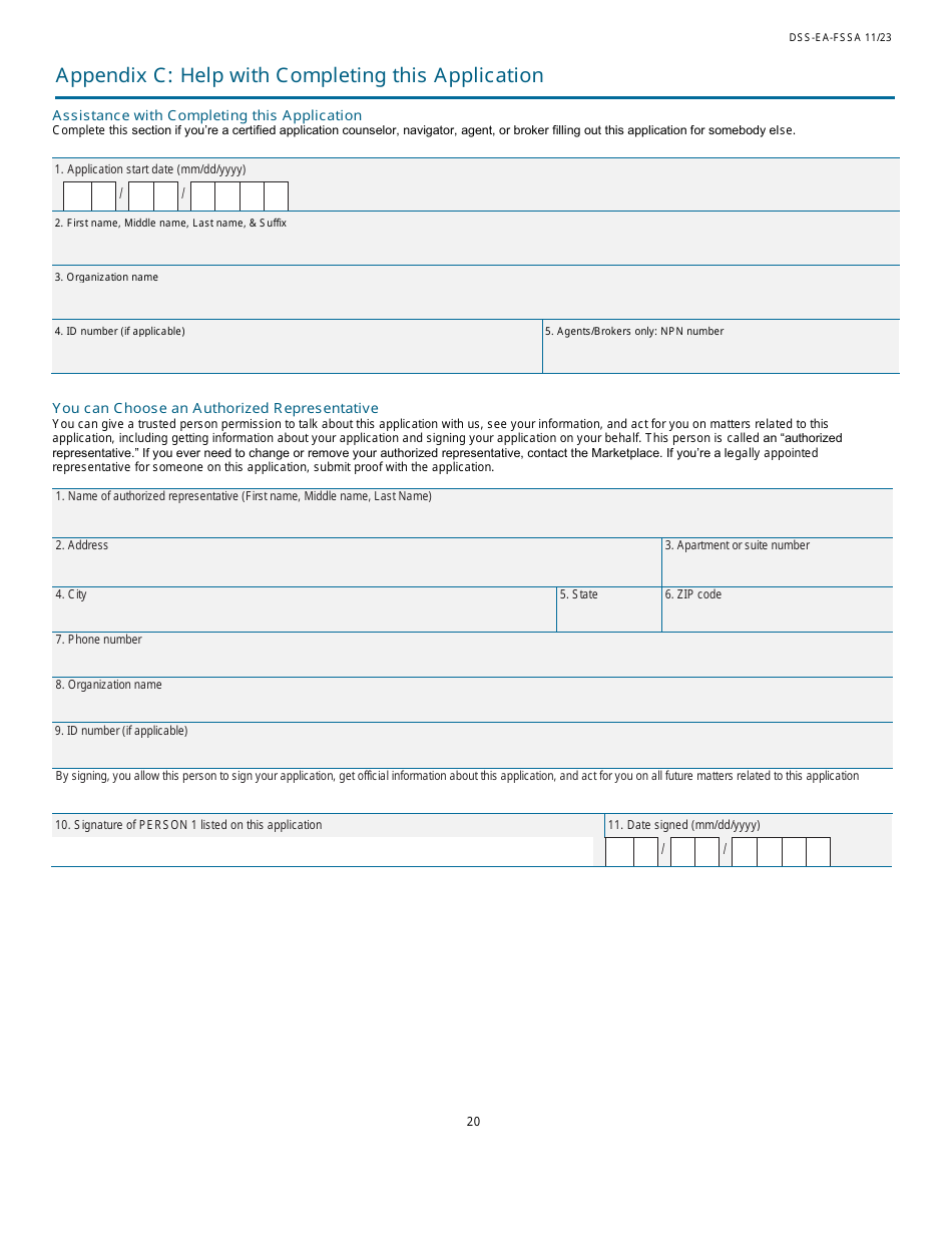 Form DSS-EA-FSSA Application for Health Coverage  Help Paying Costs - South Dakota, Page 20