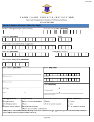Fast Track Principal Expert Residency Preliminary Certificate Application Form - Rhode Island, Page 4