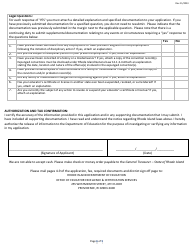 Fast Track Principal Expert Residency Preliminary Certificate Application Form - Rhode Island, Page 6