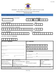 Building Level Administrator Pk-12 Fast-Track Certificate Application Form - Rhode Island, Page 4