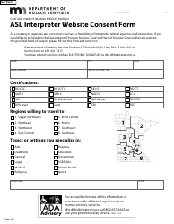 Document preview: Form DHS-6887-ENG Asl Interpreter Website Consent Form - Minnesota