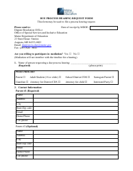Document preview: Due Process Hearing Request Form - Maine