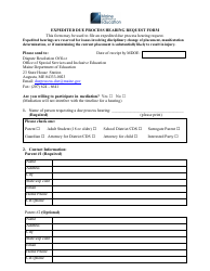 Document preview: Expedited Due Process Hearing Request Form - Maine