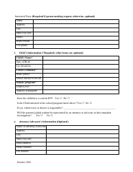 State Complaint Investigation Request Form - Maine, Page 2