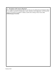 State Complaint Investigation Request Form - Maine, Page 3