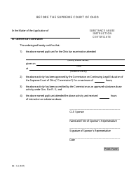 Document preview: Form BX:3.2 Substance Abuse Instruction Certificate - Ohio