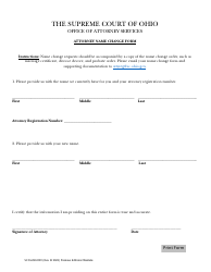 Document preview: Form SCO-ASR-0001 Attorney Name Change Form - Ohio
