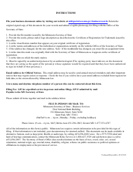 Renewal of Trademark, Service Mark, Certification Mark or Collective Mark - Minnesota, Page 2