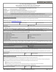 ENG Form 6227 Diver Medical Instructions and Authorization