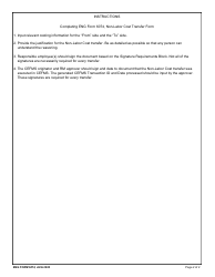ENG Form 6074 Non-labor Cost Transfer, Page 2