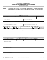 Document preview: ENG Form 6092 Request for Usace Foreign Overseas Tour Extension