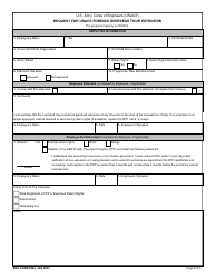 ENG Form 6092 Request for Usace Foreign Overseas Tour Extension, Page 5