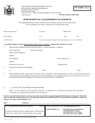 Document preview: Form M-4 Supplemental Salesperson Statement - New York