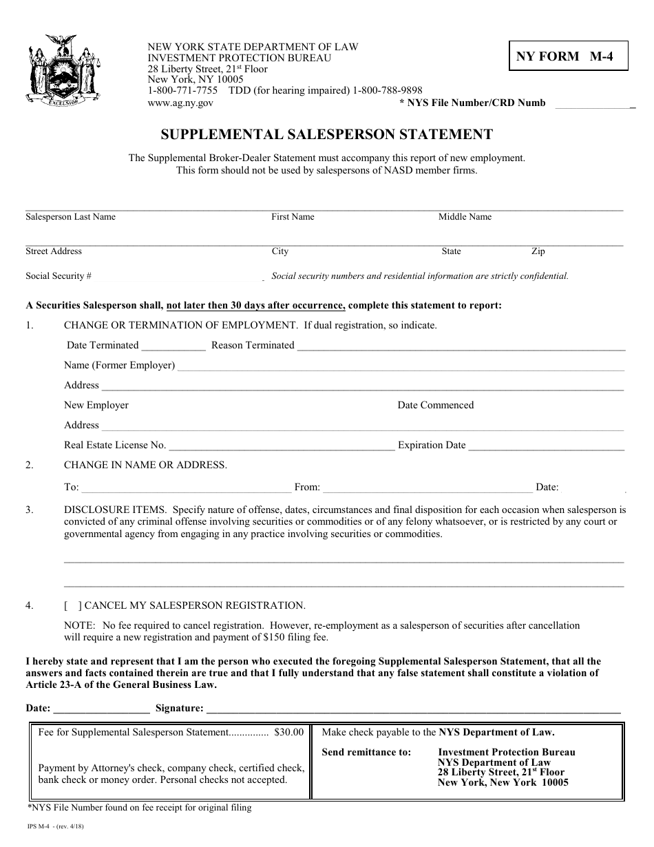 Form M 4 Fill Out Sign Online And Download Fillable Pdf New York Templateroller 3961