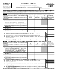 Document preview: IRS Form 1041 Schedule D Capital Gains and Losses, 2023